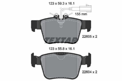 TEXTAR 2260501 PADS BRAKE  