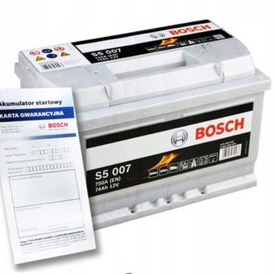 АКУМУЛЯТОР BOSCH SILVER S5 74AH 750A