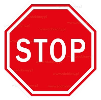 Naklejka STOP - odblaskowa