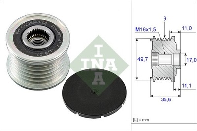 INA 535 0086 10 RATAS SKRIEMULYS GENERATORIAUS 