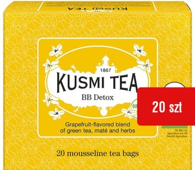 BB DETOX zółta KUSMI TEA saszetki 20 szt herbata