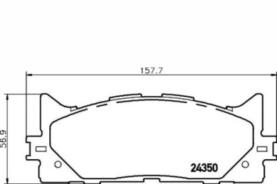 Textar тормозные колодки ham. toyota перед camry 06-/aurion фото №1
