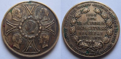 Niemcy Medal 1895, W 25 rocznicę zwycięstwa w wojnie 1870/71