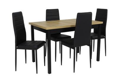 Stół 70x120/160 i 4 krzesła ZESTAW LOFT