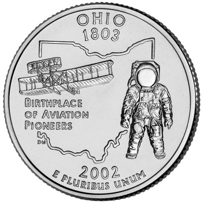 25 c Stany USA Ohio State Quarter 2002 D nr 17