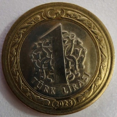 0489 - Turcja 1 lira, 2023