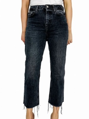 Jeansowe spodnie postrzępione XS 34 Topshop