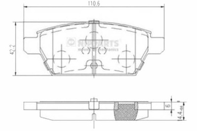 NIPPARTS КОЛОДКИ ГАЛЬМІВНІ MAZDA 6 (GG) 2.3 NIPPART