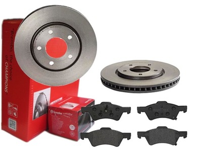 Тормозные диски тормозные колодки brembo перед chrysler voyager iv 281 фото №1