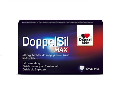 Doppelsil Max 50mg 4 tabletki do rozgr. i żucia