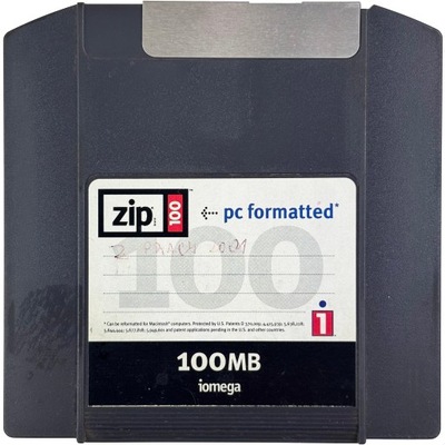 ORYGINALNA DYSKIETKA ZIP 100 IOMEGA 100MB 3,5" ŻpD