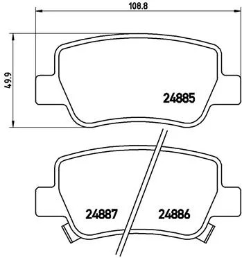 P 83 112 КОЛОДКИ HAM. TOYOTA AVENSIS ЗАДНИЙ 2009-