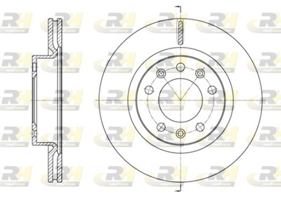 DISKU STABDŽIŲ 266X22 V 5-OTW RH 61584.10 
