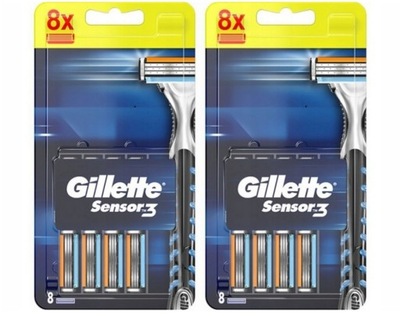 Gillette Blue 3 sensor3 wkłady ostrza 16 szt