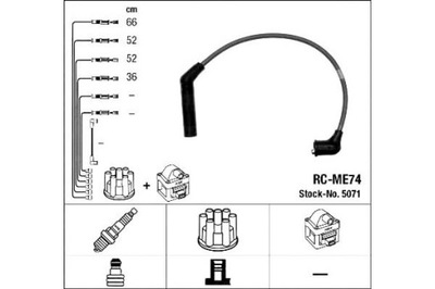 Набор трубопровод зажигания ngk 5071 фото №1