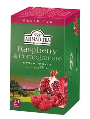 Ahmad Tea Green Raspberry & Pomegranate 20x2g