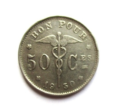 50 centymów 1930 r. Belgia