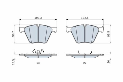 BOSCH КОЛОДКИ ГАЛЬМІВНІ ПЕРЕД ROLLS-ROYCE GHOST I 6.6 12.09-03.20