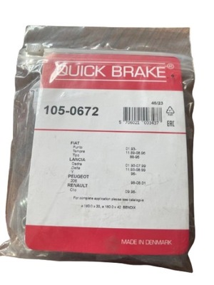 QUICK BRAKE 105-0672 КОМПЛЕКТ DODATKÓW, КОЛОДКИ ТОРМОЗНЫЕ