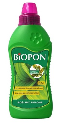 NAWÓZ DO ROŚLIN ZIELONYCH ODŻYWKA BIOPON 0,5 L