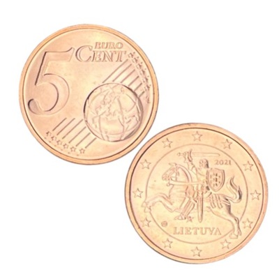 Moneta – Litwa – 5 euro-cents – 2021