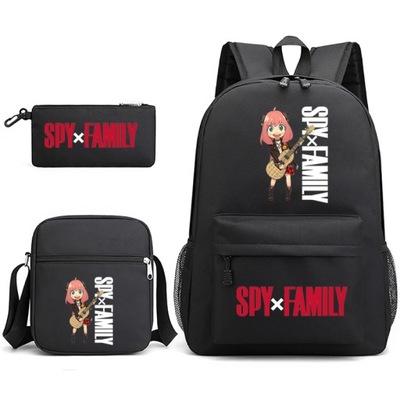 Plecaki 3pcs/set Spy x Family Schoolbag Anime Cart