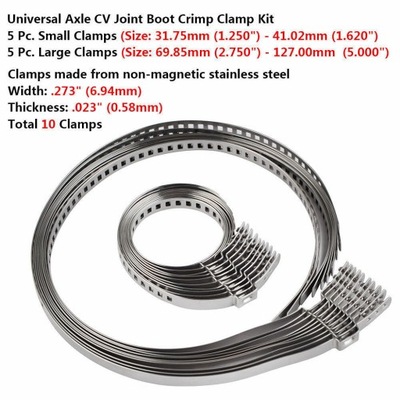 10 PIEZAS DRIVESHAFT CV STAWY BOOT CLAMP UNIWERSALN  