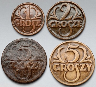 2089. 1-5 groszy 1923-1937 - zestaw (4szt)