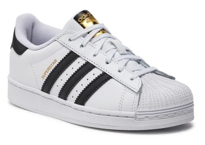 Adidas Buty Sportowe Młodzieżowe Sneakersy Superstar J białe 35 1/2 EU