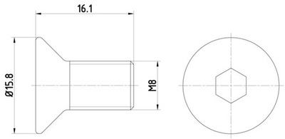 TPM0006 TEXTAR ГВИНТ ДИСК ГАЛЬМІВНИЙ M8X1,25