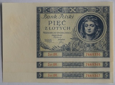 5 ZŁOTYCH 1930 SER. BR - ST. 1