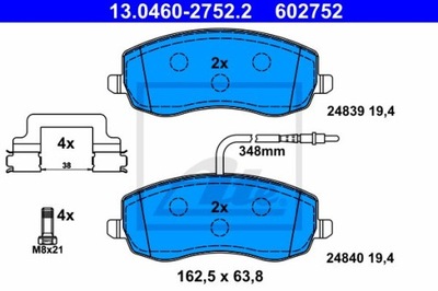 ZAPATAS HAM.PRZOD CITROEN C8 06- 2,2HDI  