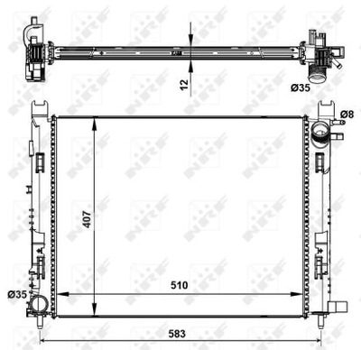 AUŠINTUVAS VARIKLIO NRF NRF 58444 