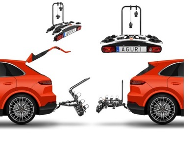 MALETERO AL BARRA DE REMOLQUE PLATAFORMA AL BARRA DE REMOLQUE 2 BICICLETAS AGURI AL  