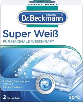 Dr.Beckmann Super Weiss Wybielacz 2 x 40 g DE