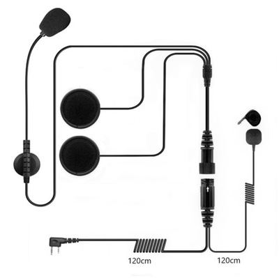 SŁUCHAWKI DO KASKU DO RADIOSTACJI BAOFENG - WTYK K