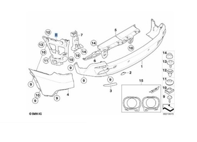 SOPORTE ZDERZAKA, PARTE TRASERA PR. BMW NR OEM 51127158446  