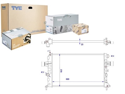 TYC РАДИАТОР ASTRA G 1.4 1.6 1.8 16V Z КОНДИЦИОНЕРА TYC