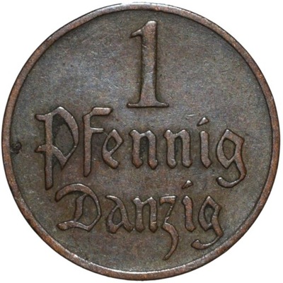 Wolne Miasto Gdańsk 1 fenig pfennig 1923