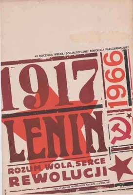 Mosiński 1917 Lenin rozum wola serce rewolucji