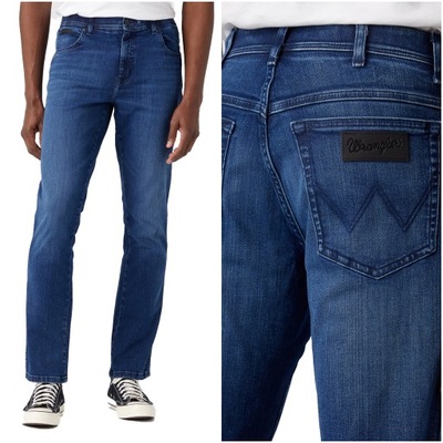 Męskie spodnie jeansowe proste Wrangler TEXAS SLIM W34 L32