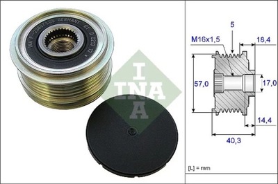 INA 535018710 ЗЧЕПЛЕННЯ ALT.