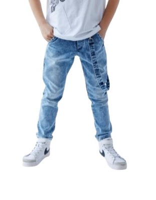 Spodnie Jeans Szelka Niebieskie All For Kids 116 122