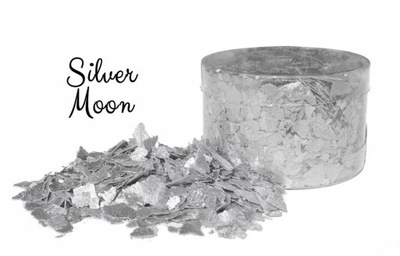 Srebrne płatki jadalne CC Silver Moon brokat