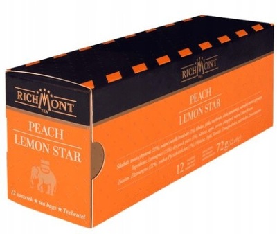 Herbata Richmont Peach Lemon Star 12 sasz owocowa