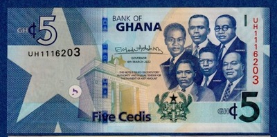 Ghana 5 cedis Pałac 2022 P-46b