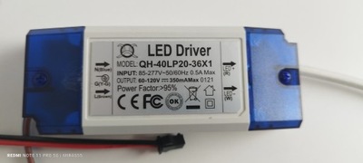 Zasilacz LED Driver 20-36x1W 60-120V 350mA 36w