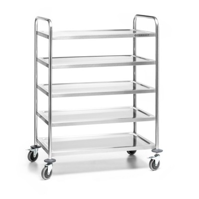 FORGAST WÓZEK KELNERSKI STALOWY 5-PÓŁKOWY FG01005
