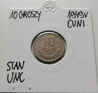 10 Groszy PRL 1949r Mennicza /CuNi Stan/1