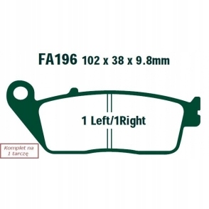 КОЛОДКИ ГАЛЬМІВНІ EBC FA196